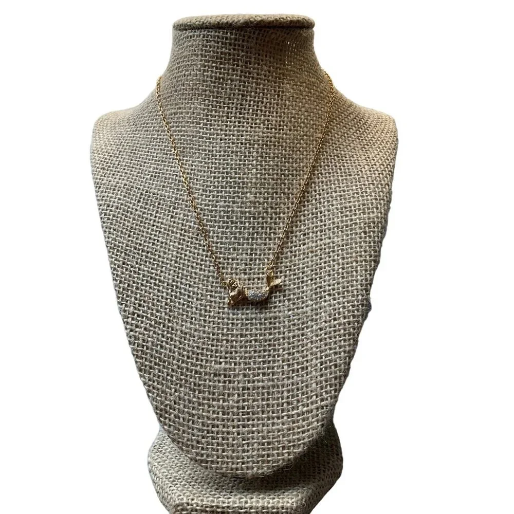 New Mermaid necklace stainless steel with crystal's in gold color - Picture 6 of 6